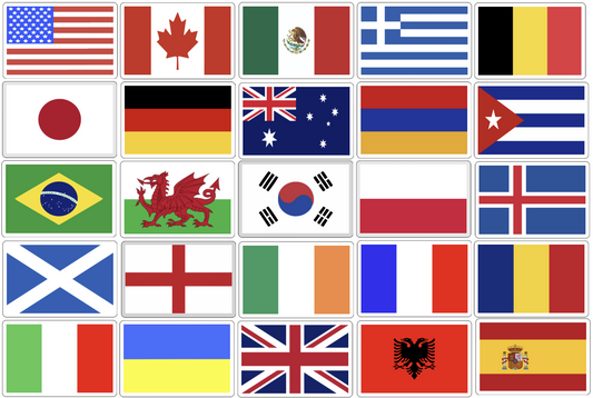 National & US State Flags